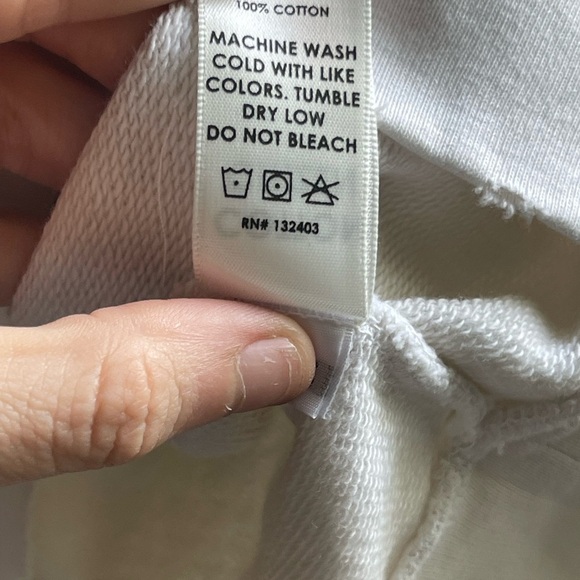 NWT Cotton Citizen 100% Cotton White Cropped Hoodie Size XS - Picture 7 of 10